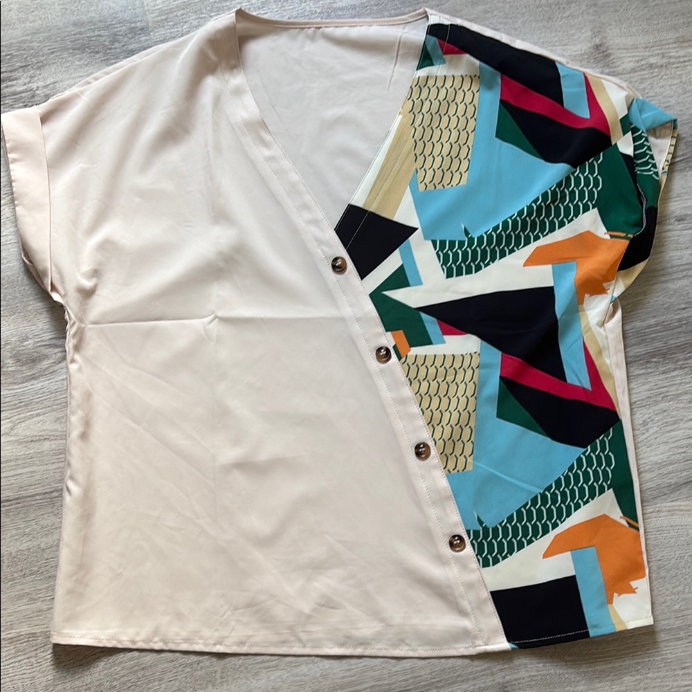Colorful Geometric Women's Top
